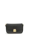 Coccinelle C-me Lock Mini Clutch Bag In Black