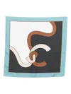 Coccinelle Silk Scarf In Multi