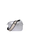 COCCINELLE SILVER METALLIC LEATHER BAG
