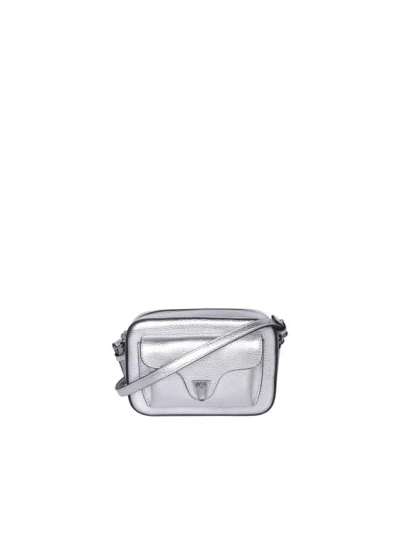 Coccinelle Silver Metallic Leather Shoulder Bag