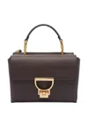 Coccinelle Small Arlettis Double-compartment Top-handle Bag In Brown