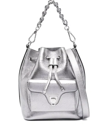 Coccinelle Small Beat Bucket Bag In Gray