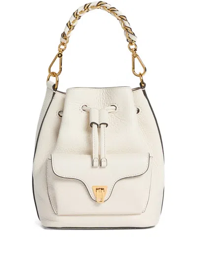 Coccinelle Small Beat Generation Bucket Bag In Neutral