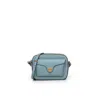 Coccinelle Flap Leather Shoulder Bag In Blue