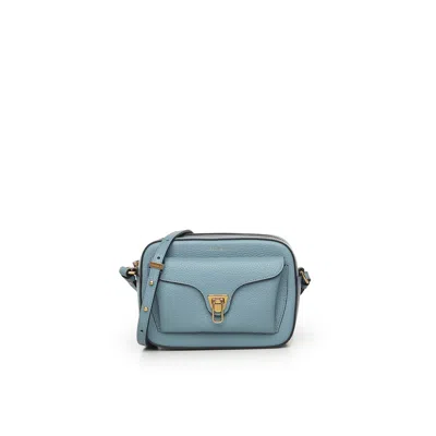 Coccinelle Small Beat Soft Bag In Blue