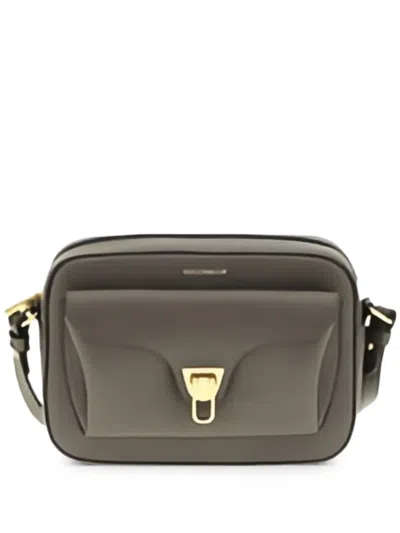 Coccinelle Small Beat Soft Leather Cross Body Bag In Green