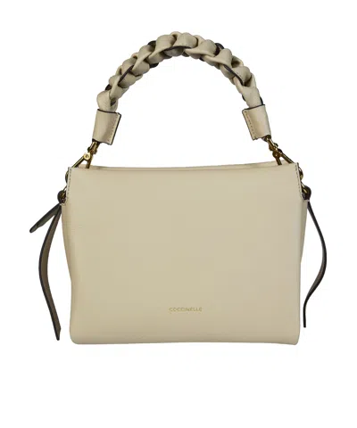 Coccinelle Small Boheme Braided-handle Shoulder Bag In Neutral