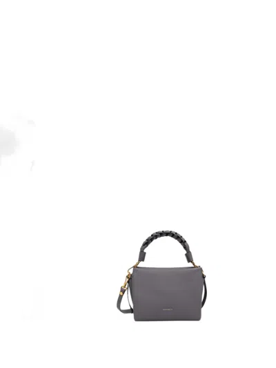 Coccinelle Small Boheme Braided-handle Tote Bag In Gray