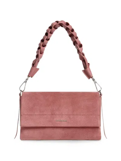 Coccinelle Small Boheme Braided-handle Tote Bag In Pink