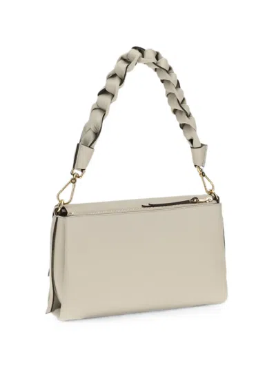 Coccinelle Small Boheme Leather Shoulder Bag In Neutral