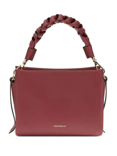 Coccinelle Small Boheme Leather Tote Bag In Red