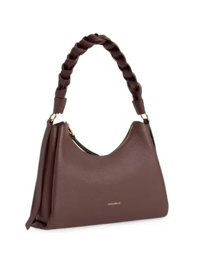 Coccinelle Small Boheme Shoulder Bag In Brown