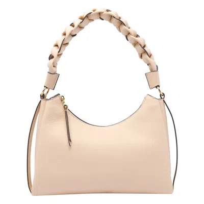 Coccinelle Small Boheme Shoulder Bag In White