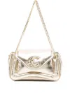 Coccinelle Small C-me Chain-strap Logo Shoulder Bag In Gold