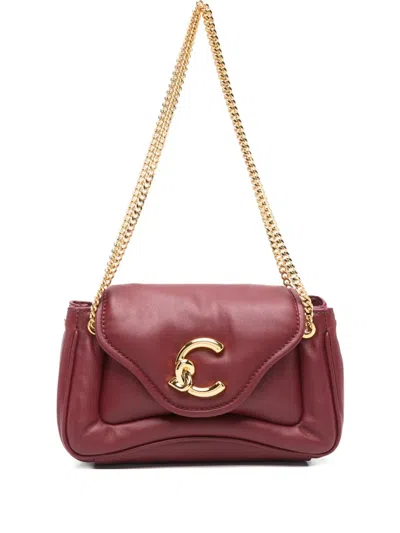 Coccinelle Small C-me Chain-strap Logo Shoulder Bag In Red
