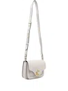Coccinelle Small C-me Leather Cross Body Bag In White