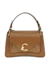 Coccinelle Brown Calf Leather Bos Taurus Handbag In Brown