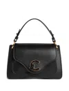 Coccinelle Small C-me Logo-appliqué Cross Body Bag In Black