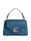 Coccinelle Small C-me Logo-buckle Shoulder Bag In Blue