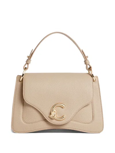 Coccinelle Small C-me Logo Shoulder Bag In Neutral