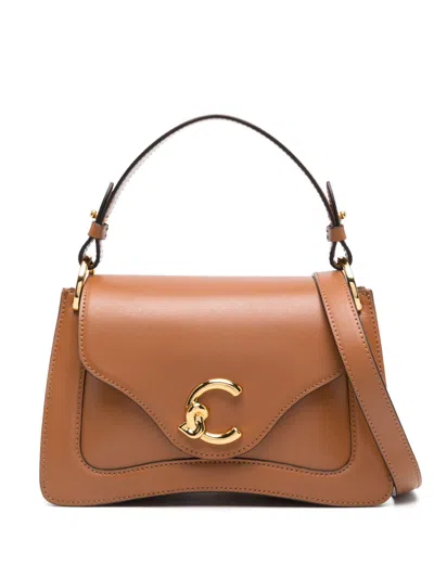 Coccinelle C-me Flip Shoulder Bag In Brown