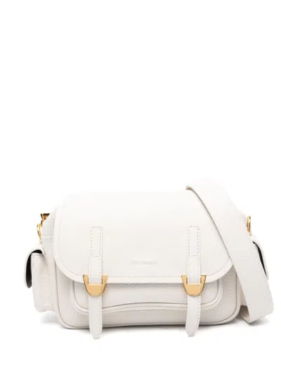 Coccinelle Small Campus Cross Body Bag In 白色