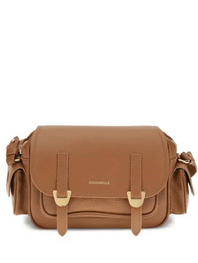Coccinelle Small Campus Shoulder Bag In Brown