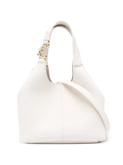 Coccinelle Small C-easy Leather Tote Bag In Neutral