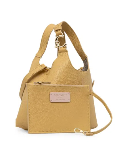 Coccinelle Small C-easy Leather Tote Bag In Brown