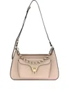 Coccinelle Small Chain-embellished Shoulder Bag In Neutral