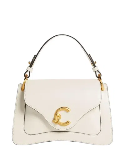 Coccinelle Small C-me Leather Tote Bag In Metallic