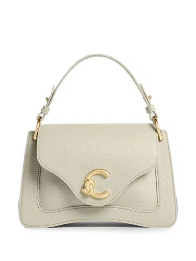 Coccinelle Small C-me Logo-plaque Tote Bag In Neutral
