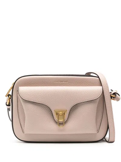 Coccinelle Small Beat Soft Cross Body Bag In Neutral