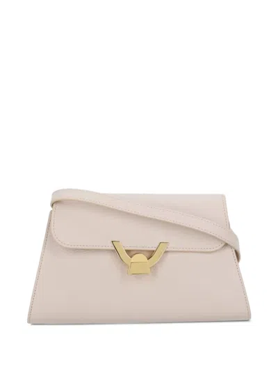 Coccinelle Small Dew Leather Shoulder Bag In Pink