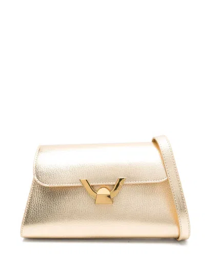 Coccinelle Dew Small Shoulder Bag In Gold