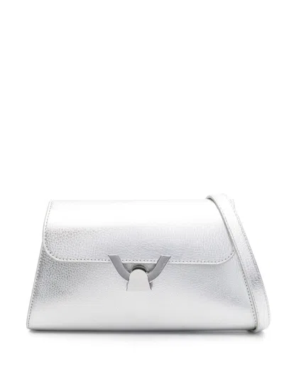 Coccinelle Small Dew Shoulder Bag In Silver