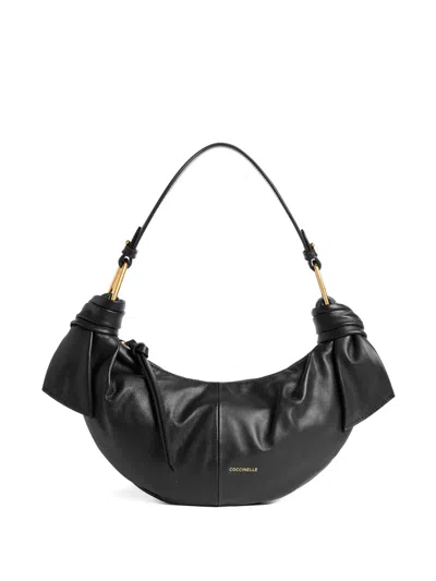 Coccinelle Small Furoshiki Shoulder Bag In Black