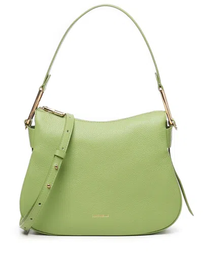 Coccinelle Small Magie Soft Shoulder Bag In Green