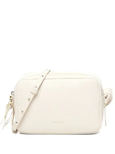 Coccinelle Small Malory Double-zip Shoulder Bag In Neutral