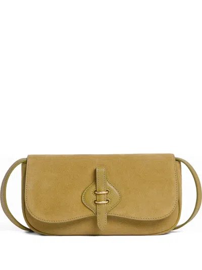 Coccinelle Small Mavery Buckle-detail Shoulder Bag In Brown