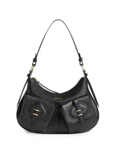 Coccinelle Small Mavery Pocket Shoulder Bag In Black