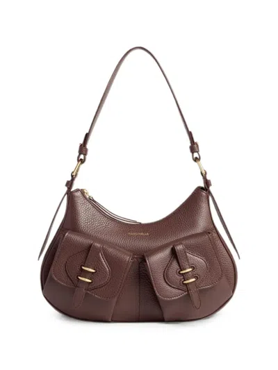 Coccinelle Small Mavery Pocket Shoulder Bag In Brown