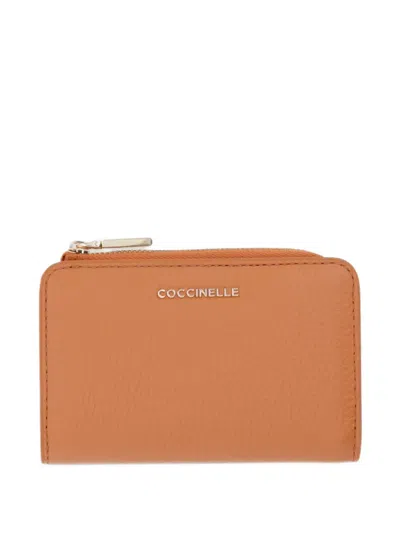 Coccinelle Small Metallic Logo-lettering Wallet In White