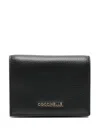 Coccinelle Small Metallic Soft Wallet In Black