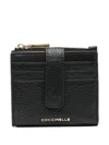 Coccinelle Metallic Soft Button Wallet In Black
