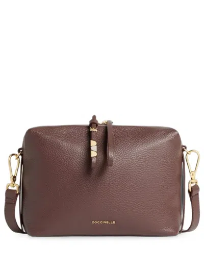 Coccinelle Small Nory Leather Cross Body Bag In Blue