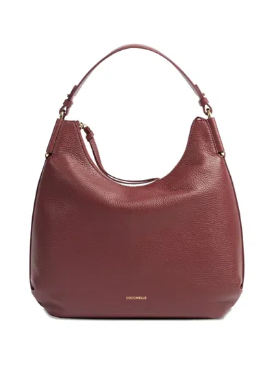 Coccinelle Small Rebekka Zip-up Shoulder Bag In Red