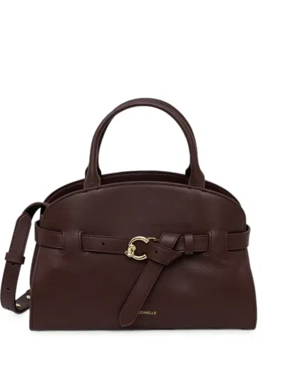 Coccinelle Small Sabine Tote Bag In Brown