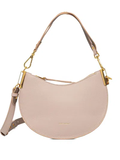 Coccinelle Small Sunup Half-moon Satchel In Neutral
