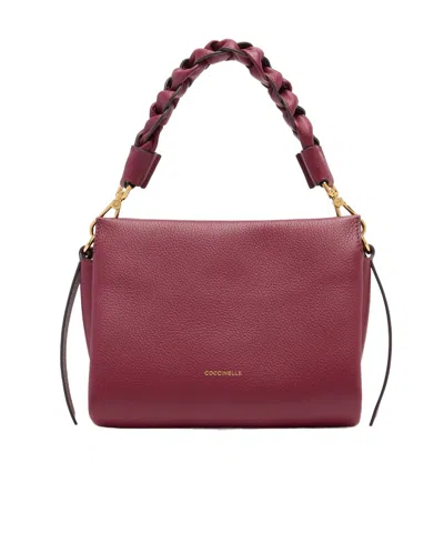 Coccinelle Small Zippered Tote In Red